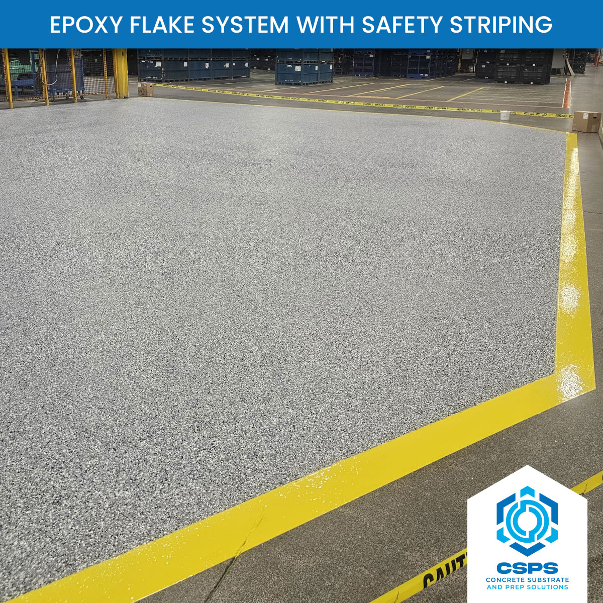 Epoxy Flake System with Safety Striping